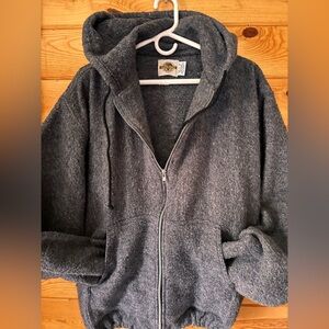 VINTAGE 90’s Men's Gray Zip-Up Sweater